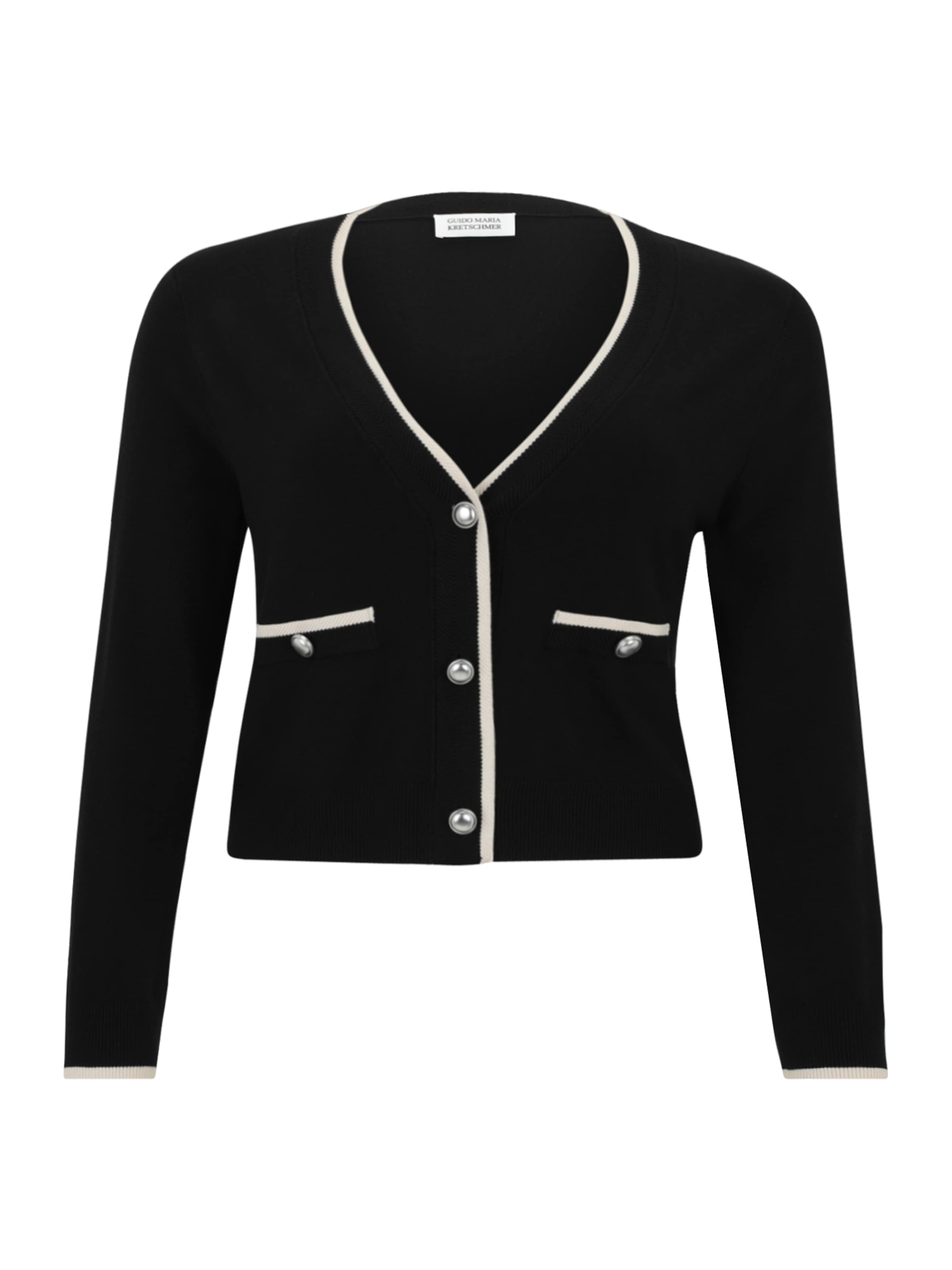Guido Maria Kretschmer Curvy Kardigán 'Arabella' - fekete: elől