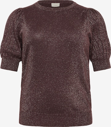 KAFFE CURVE Tröja 'Regitta' i brun: framsida