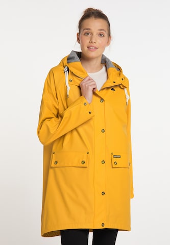 Schmuddelwedda Between-seasons coat in Yellow: front