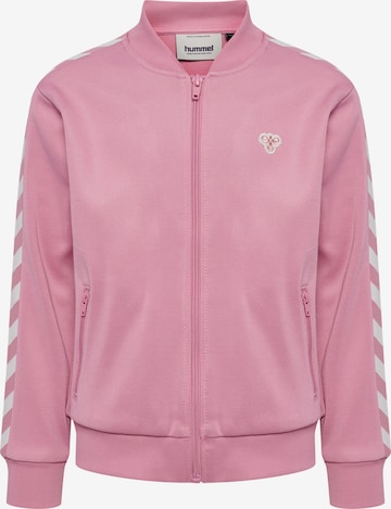 Hummel Zip-Up Hoodie 'Archive' in Pink: front