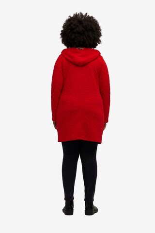 Ulla Popken Zip-Up Hoodie in Red