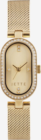 JETTE Analoguhr in Gold: Vorderseite