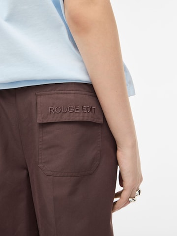 ROUGE EDIT Wide Leg Bukser i brun