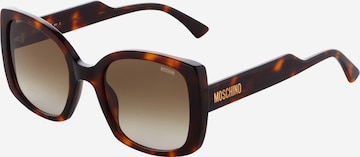 Lunettes de soleil MOSCHINO en marron : devant