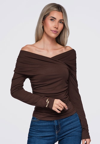 Ombre Blouse in Bruin