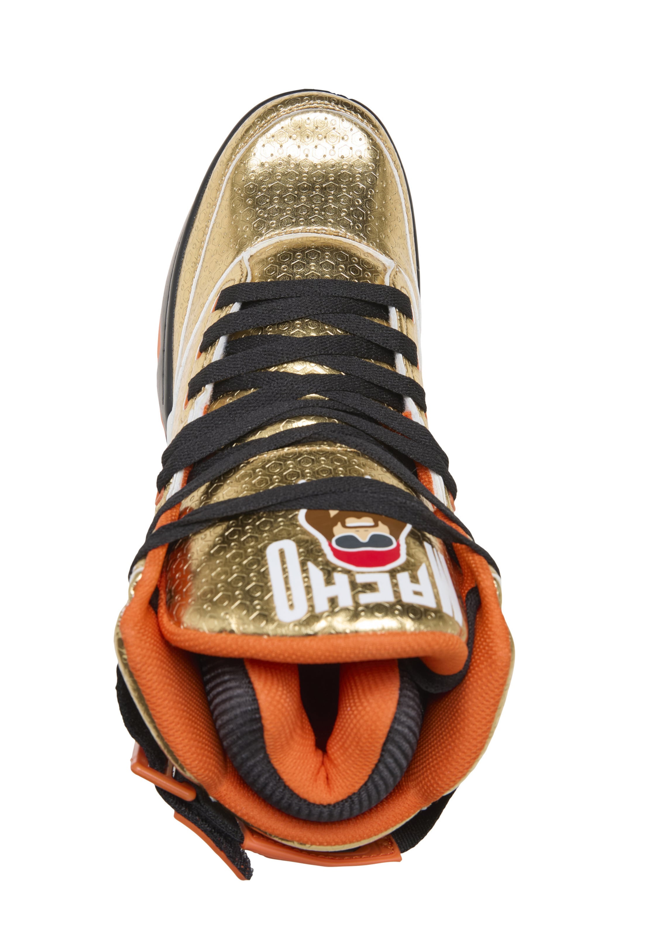 Sneaker alta 'Focus X Macho Man Randy Savage' di Ewing in oro