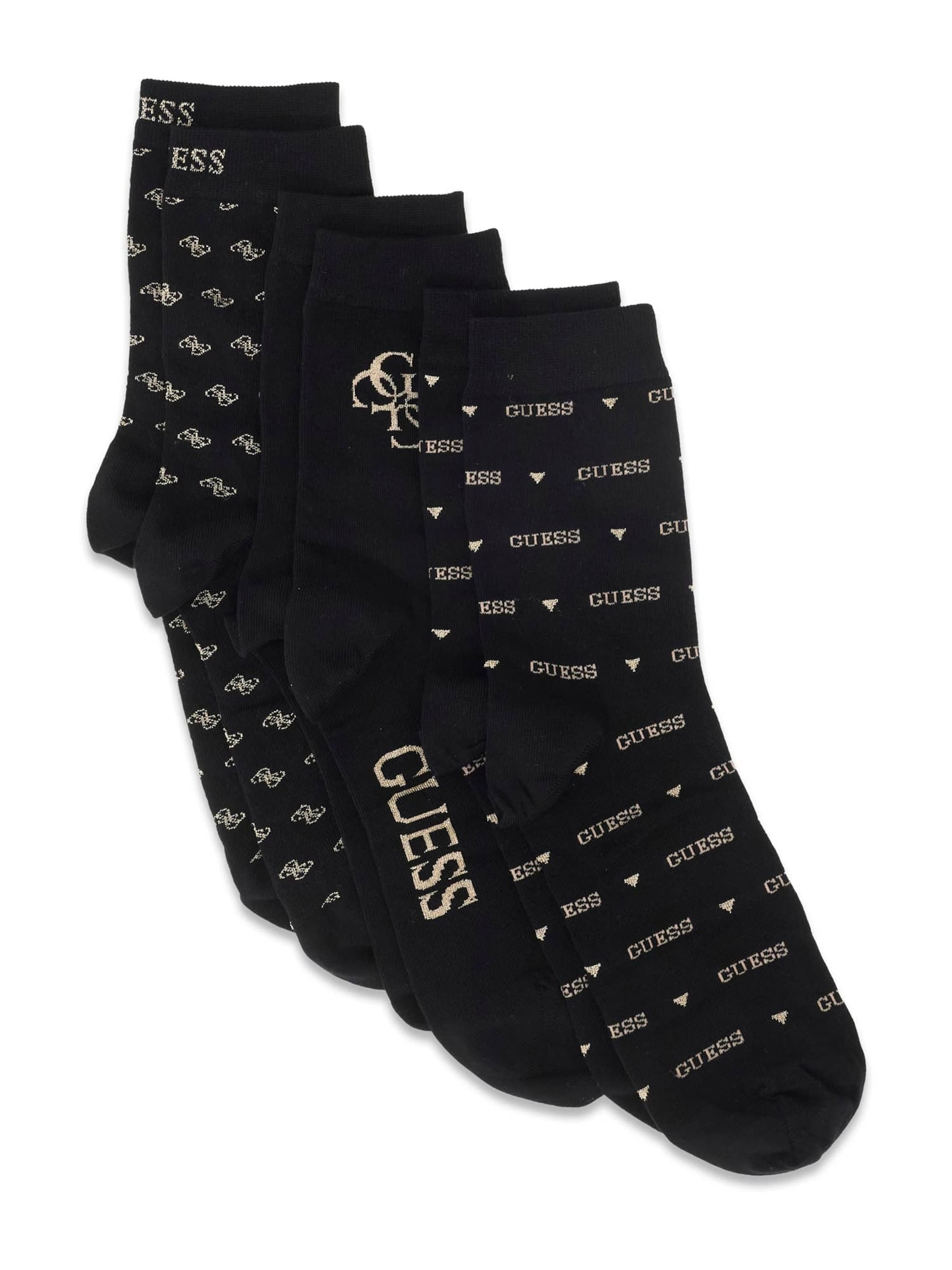 GUESS Κάλτσες σε μαύρο: μπροστά