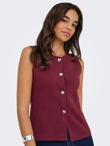 Gilet in maglia 'ONLIbi' di ONLY in rosso