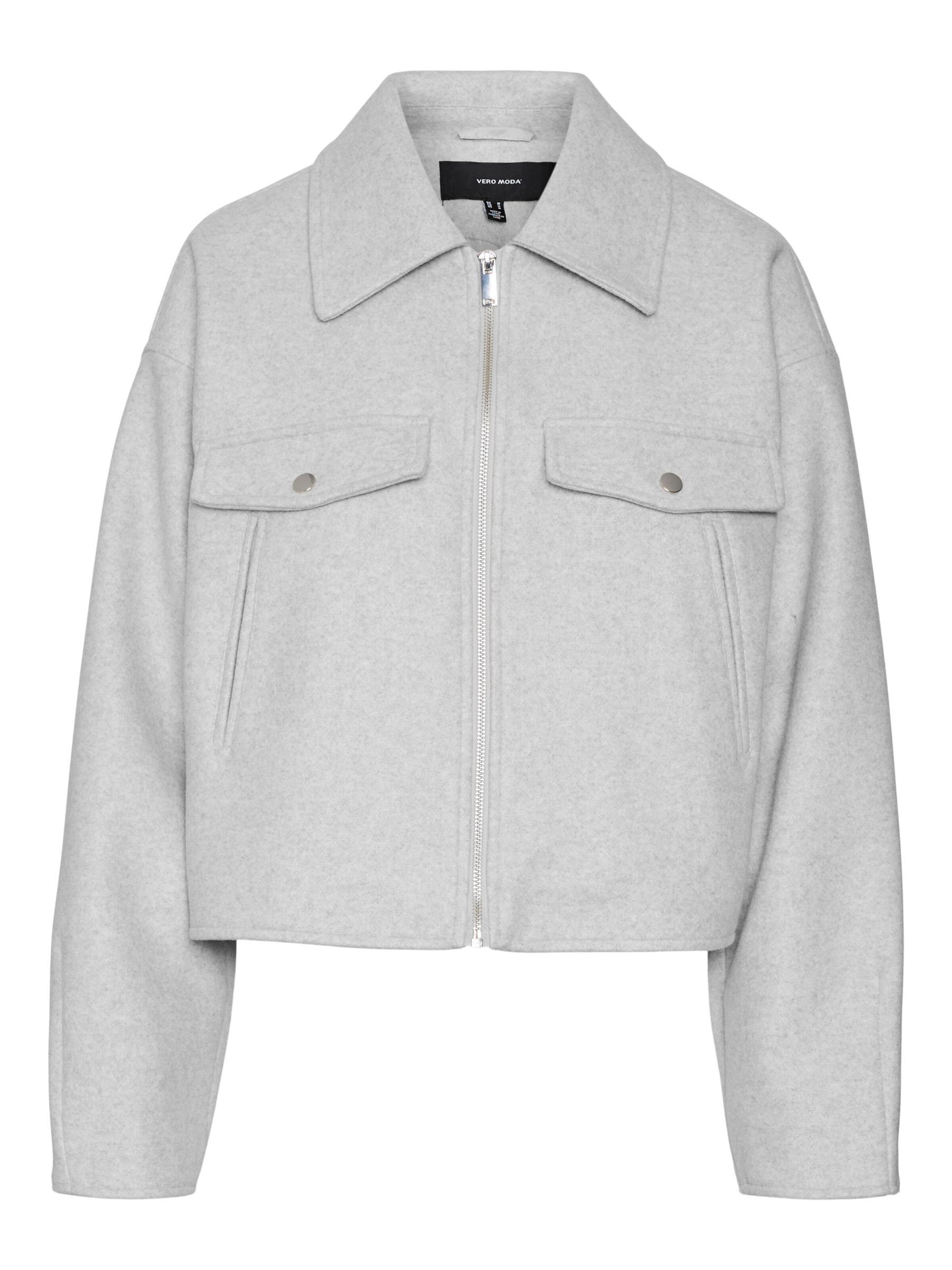 VERO MODA Between-season jacket 'FORTUNEFREJ' in Grey: front