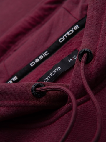 Sweat-shirt Ombre en rouge