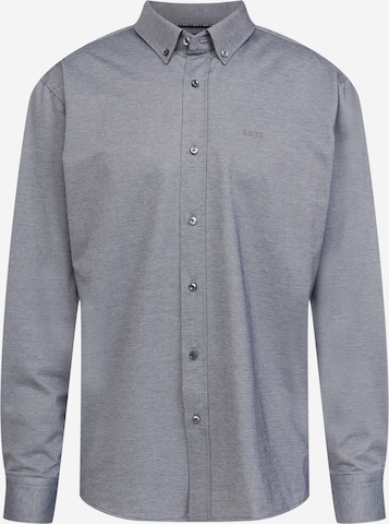 BOSS Black Button Up Shirt 'JOE' in Grey: front