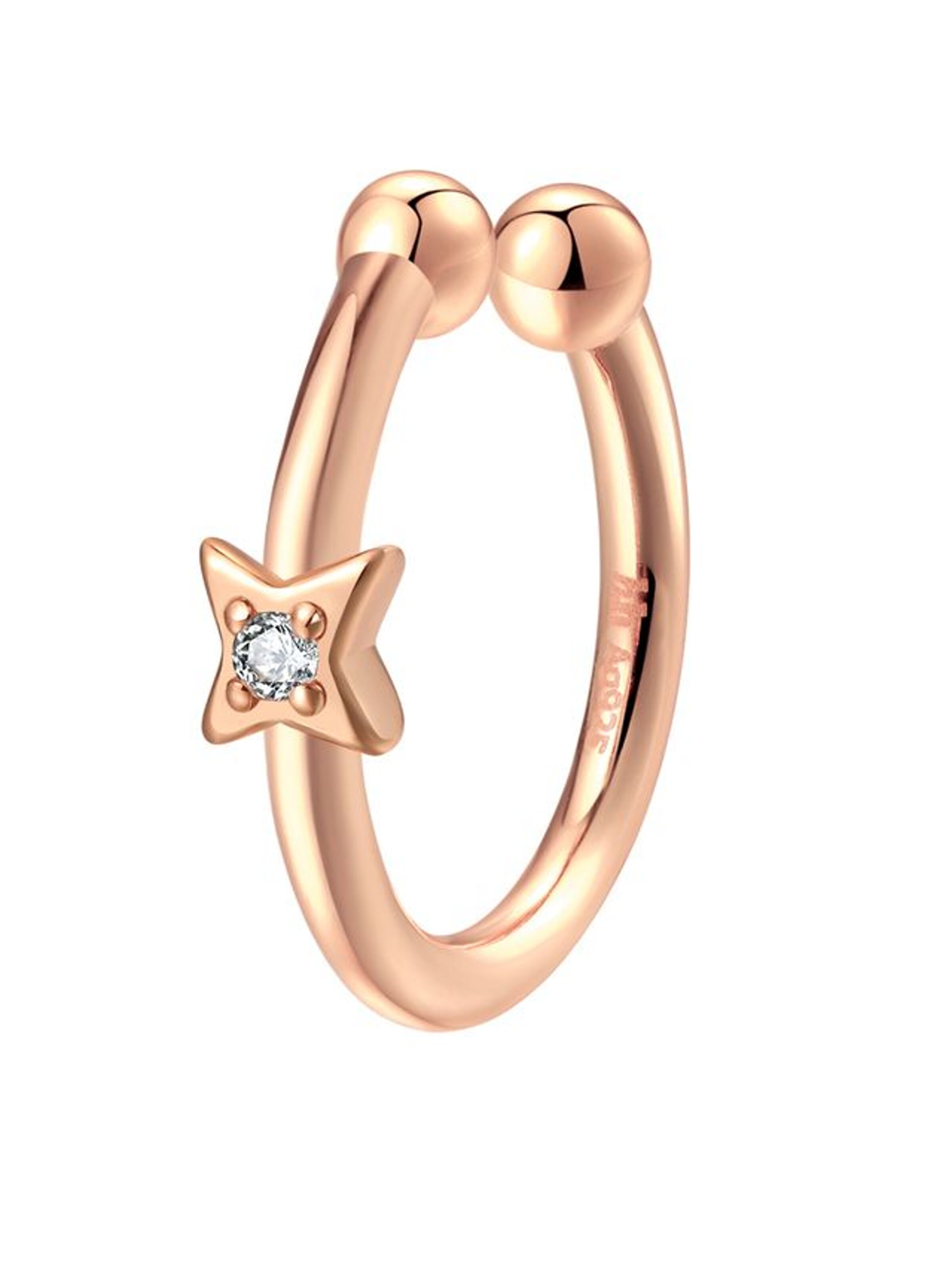 Orecchini 'Stella' di Hey Happiness in oro: frontale