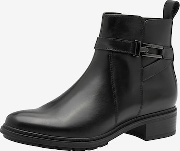 Botine de la Tamaris pe negru: față