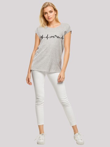 F4NT4STIC Shirt 'Mountain Heartbeat' in Grey