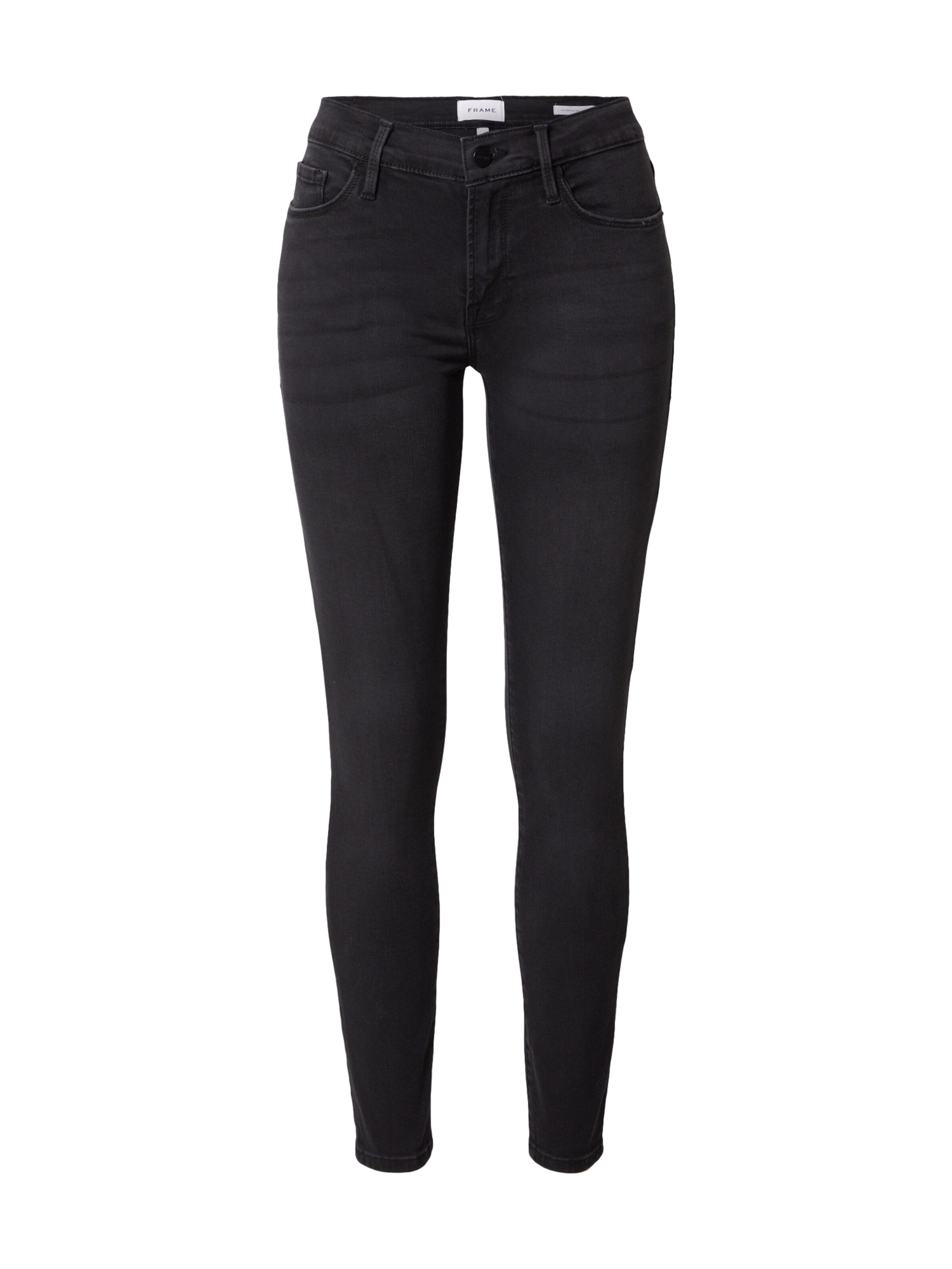 FRAME Skinny Jeans 'JEANNE' in Black: front