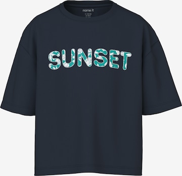 NAME IT Тениска 'NKFVONAYA' в синьо: отпред
