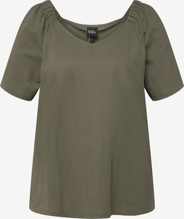 Ulla Popken Shirt in Groen: voorkant