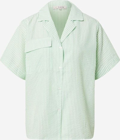 A-VIEW Bluse 'Mili' i pastelgrøn / offwhite, Produktvisning