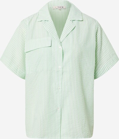 A-VIEW Blusa 'Mili' en verde pastel / offwhite, Vista del producto