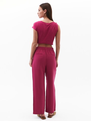 Loosefit Pantalon à pince OXXO en rouge