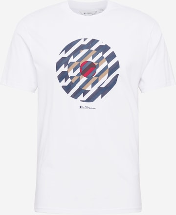 T-Shirt 'ABSTRACT TARGET' Ben Sherman en blanc : devant