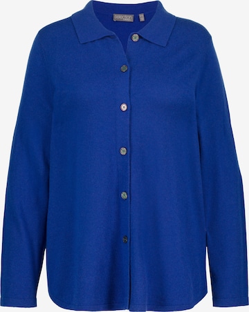 Ulla Popken Knit Cardigan in Blue: front