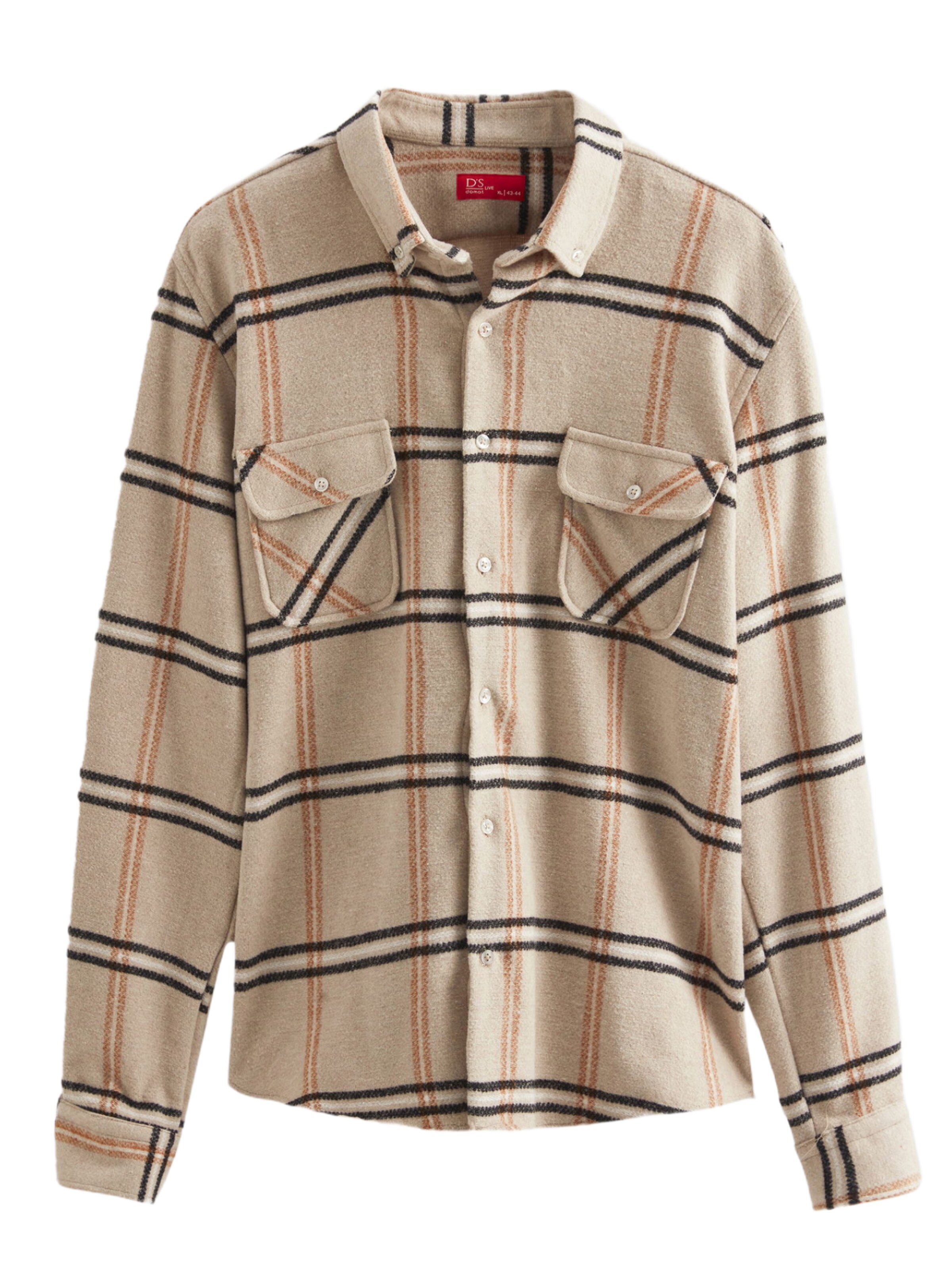 Coupe regular Chemise D’S Damat en beige : devant