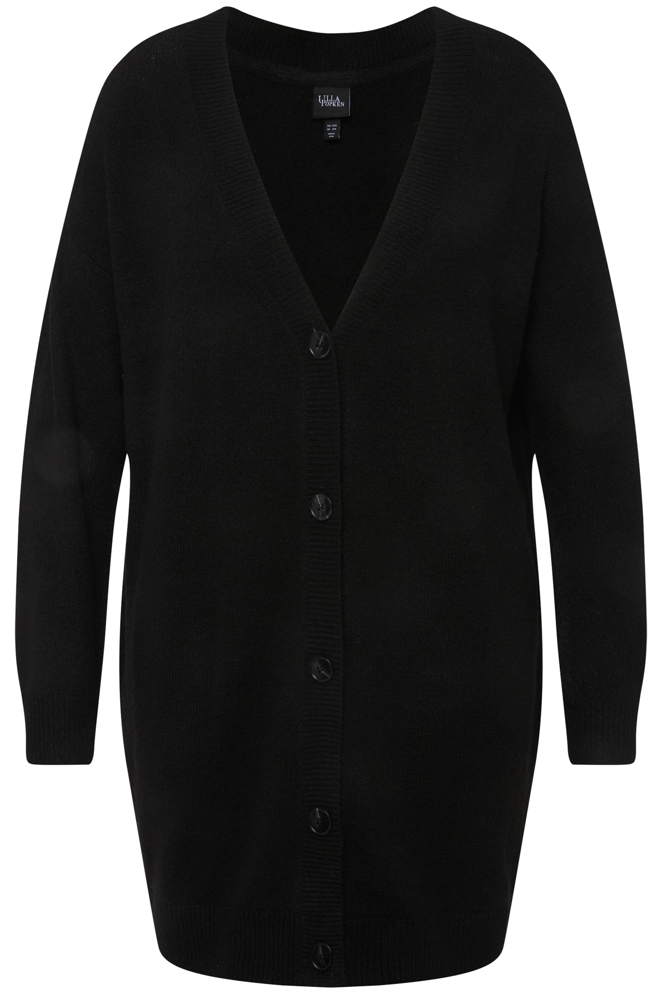 Ulla Popken Neuletakki värissä musta: etupuoli