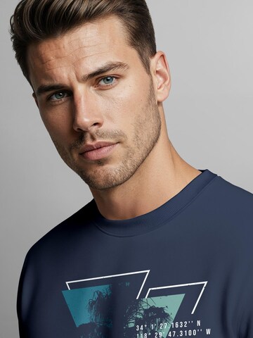 Neverless Sweatshirt 'California geometric'‌‌‌‌‌‌‌‌‌ in Blau