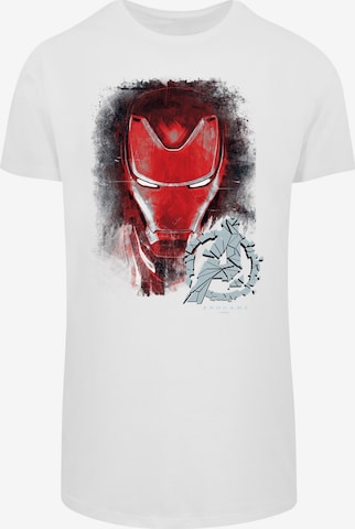 F4NT4STIC T-Shirt 'Marvel Avengers Endgame Iron Man Brushed' in Weiß: predná strana