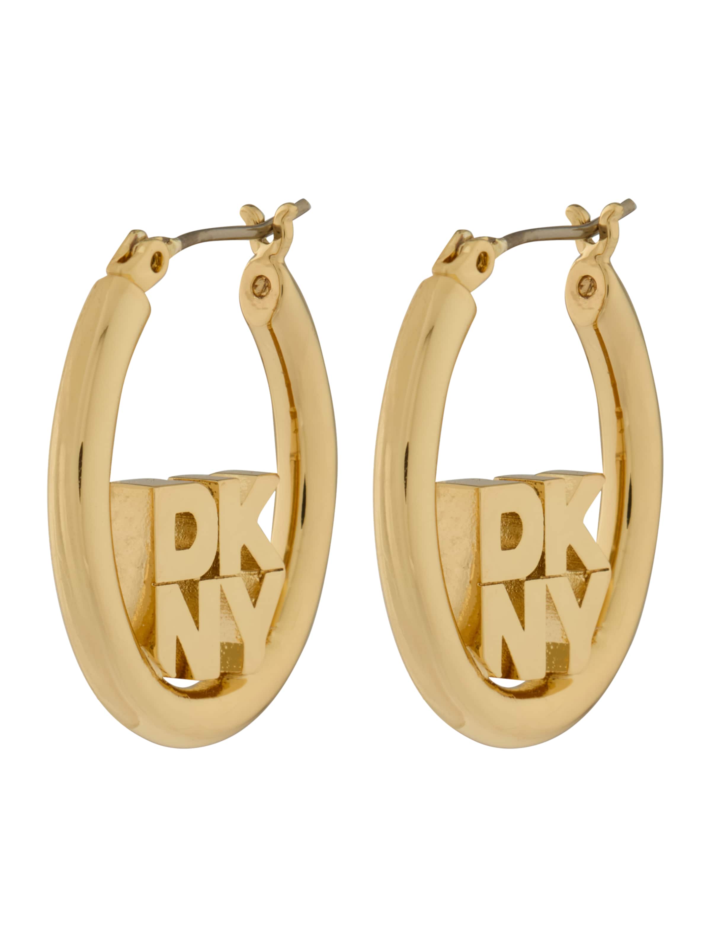 Boucles d'oreilles DKNY en or : devant