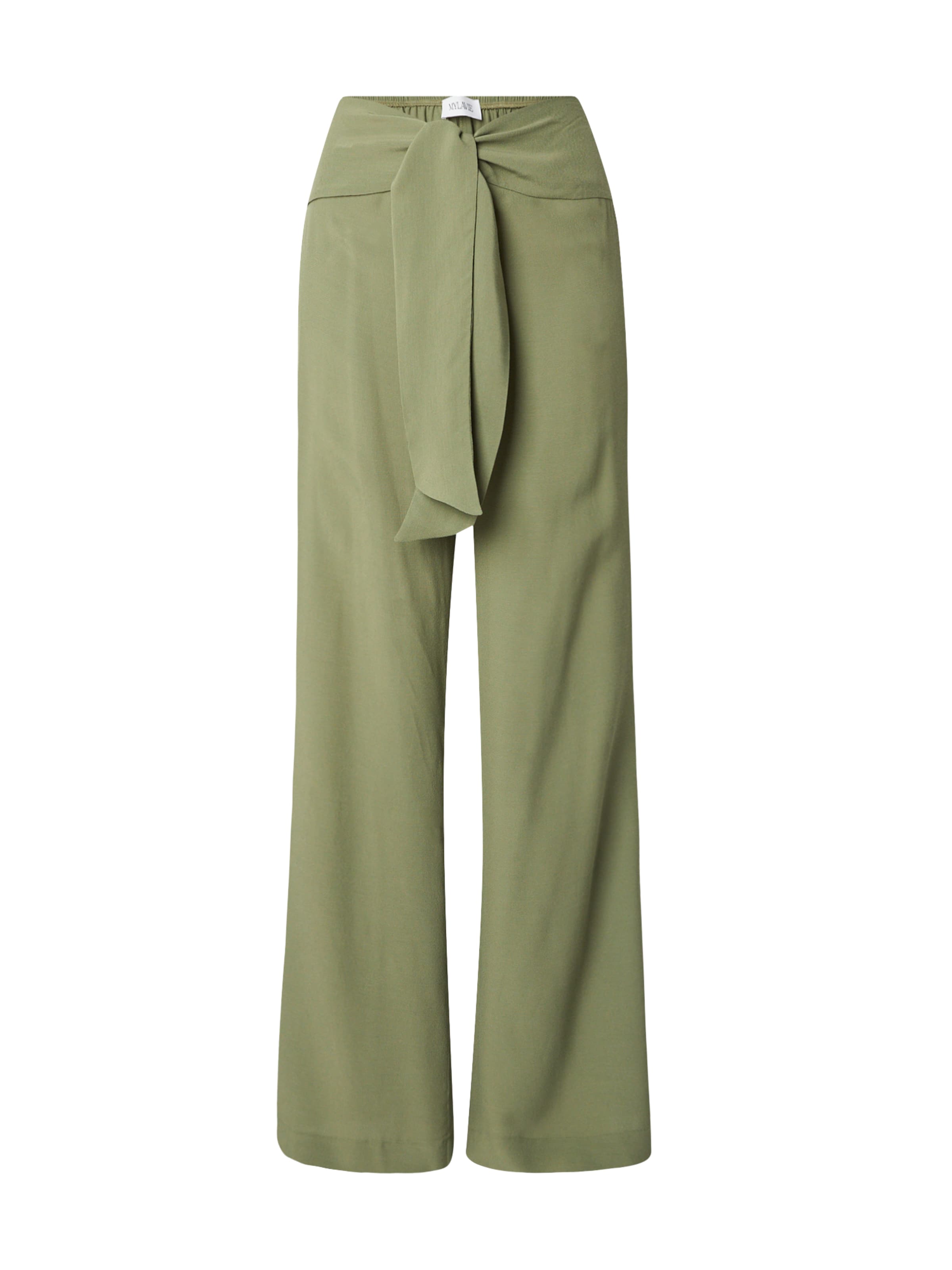MYLAVIE by Sarah Harrison regular Παντελόνι σε πράσινο: μπροστά