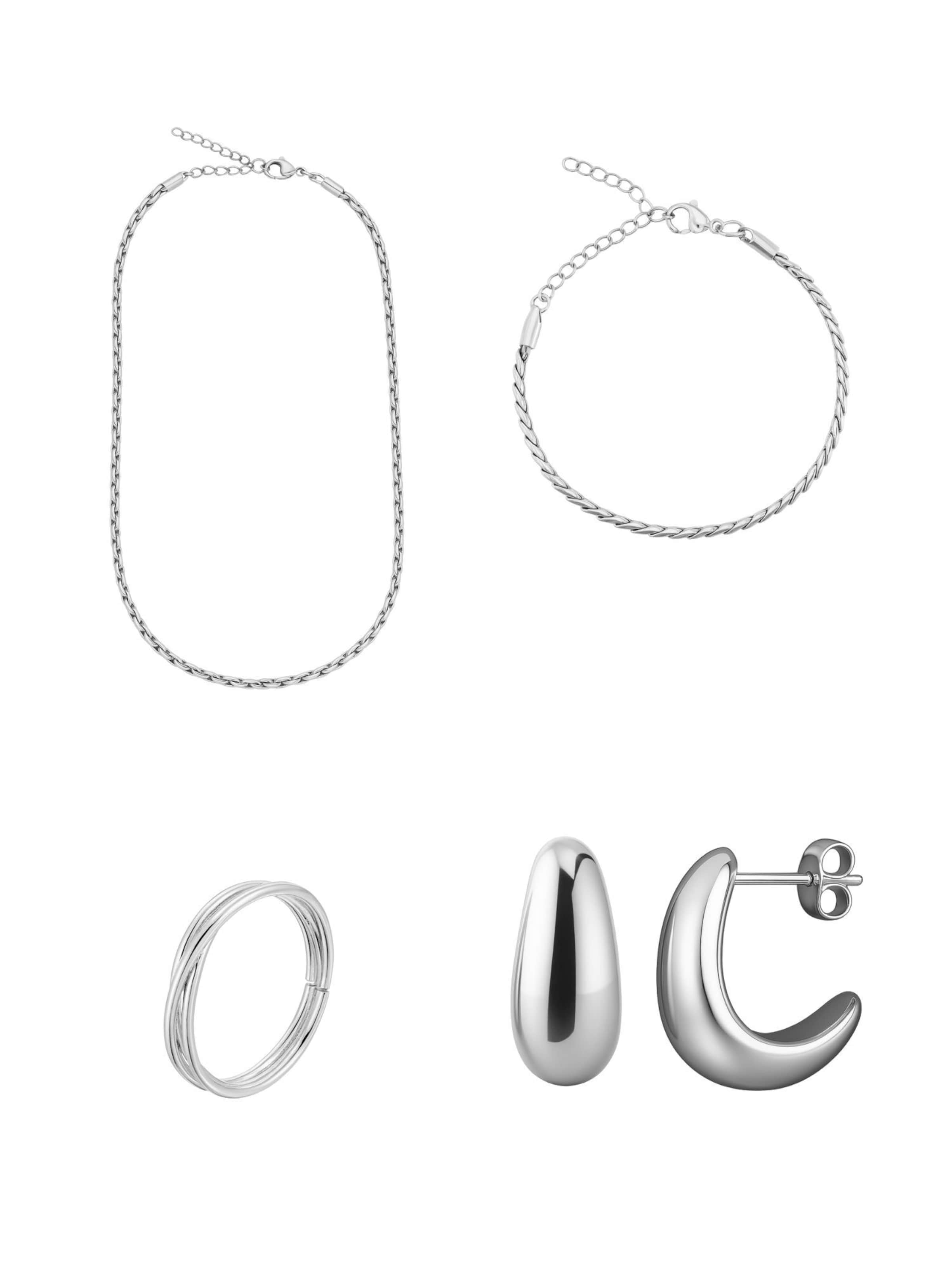 Heideman Jewelry set 'Basic' in Silver: front