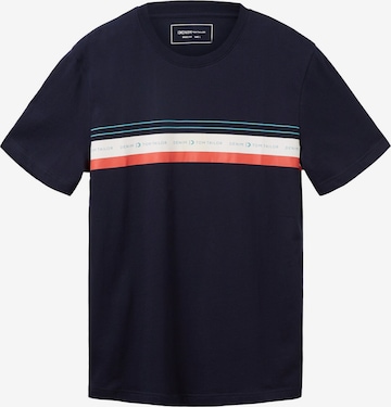 T-Shirt TOM TAILOR DENIM en bleu : devant