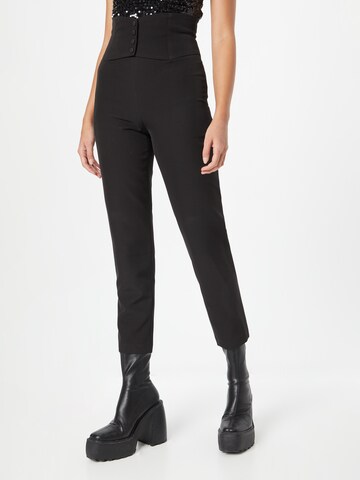 Regular Pantalon Bardot en noir : devant