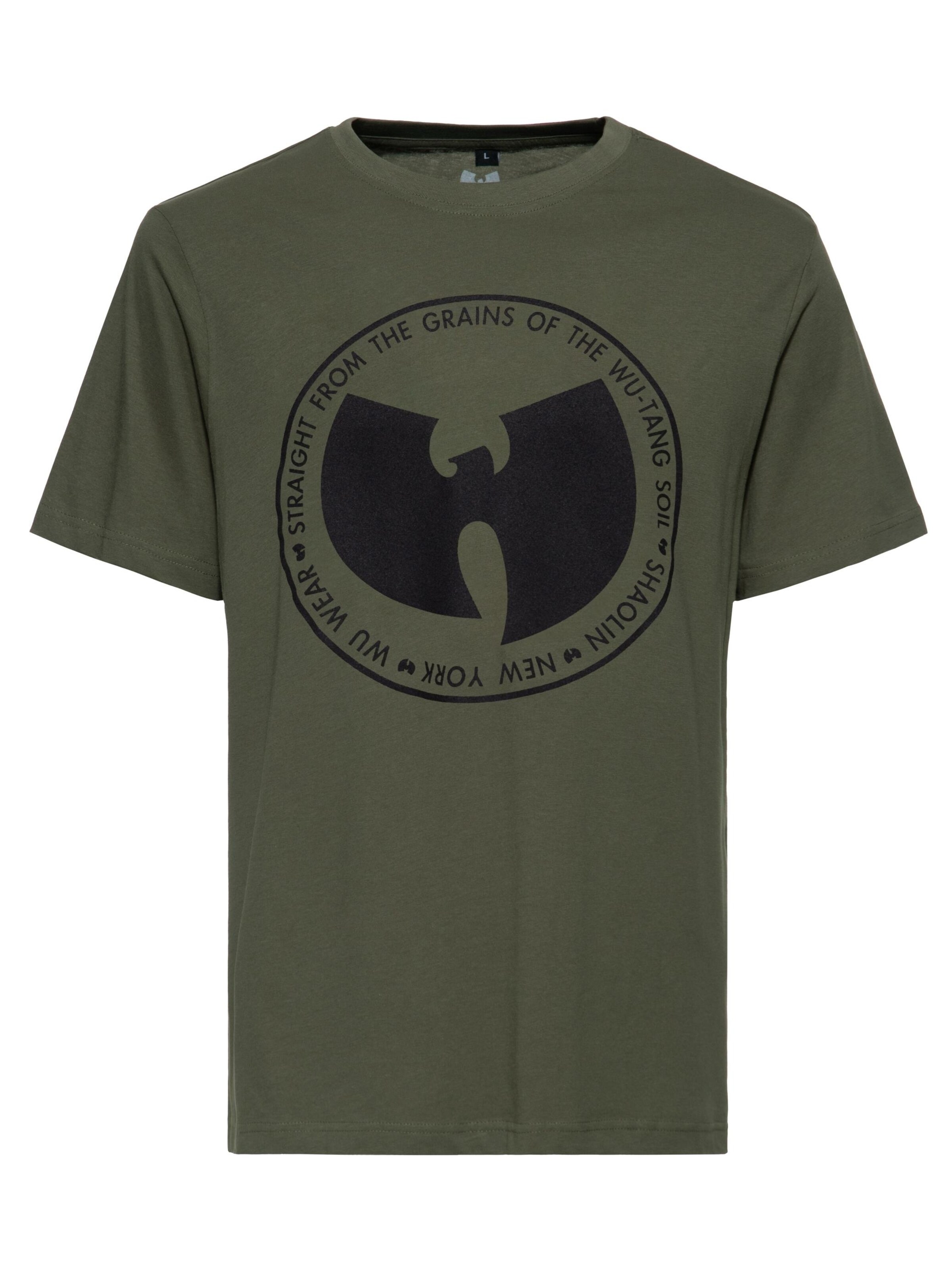 WU Wear Shirt 'Wu Wear Grains' in Green: front