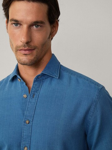 Hackett London Regular Fit Hemd in Blau