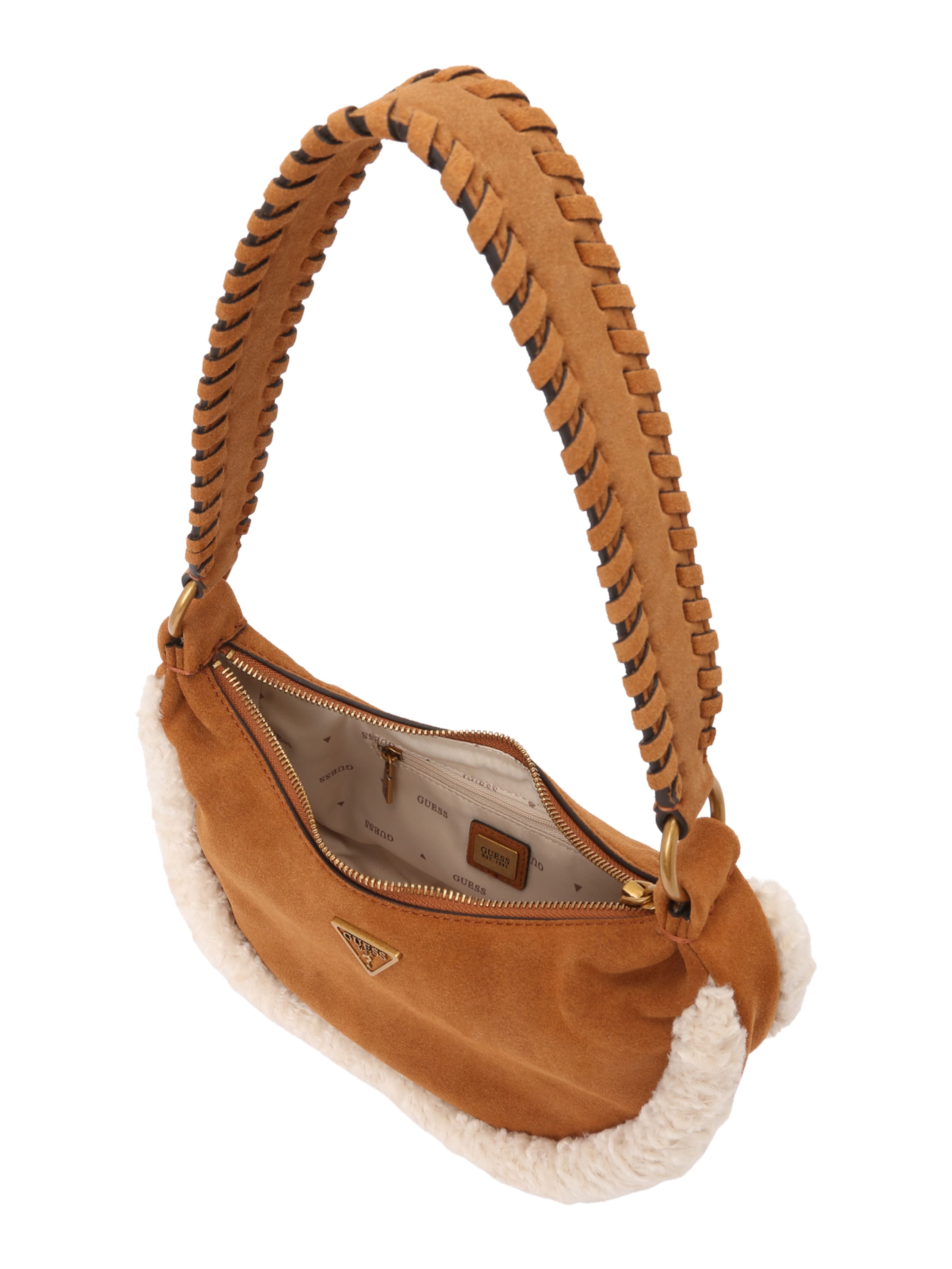 GUESS Чанта за през рамо 'AMITA HOBO' в кафяво