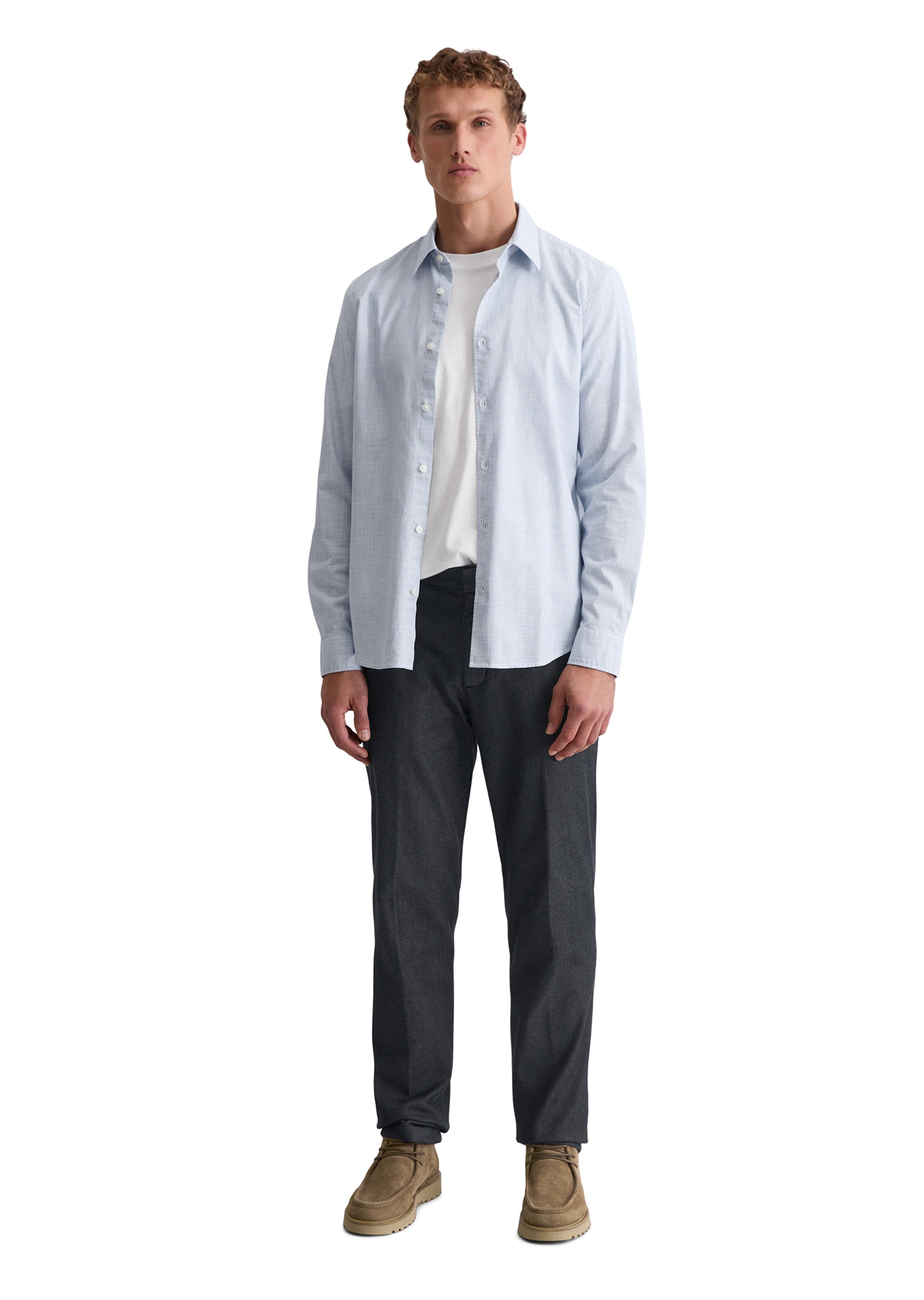 Marc O'Polo Regular fit Overhemd in Blauw