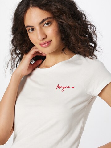 Morgan T-Shirt 'COEUR' in Weiß
