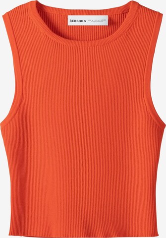 Bershka Knitted Top in Red: front