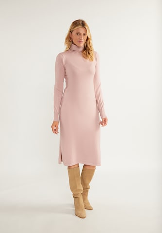 usha WHITE LABEL - Vestido de punto en rosa: frente