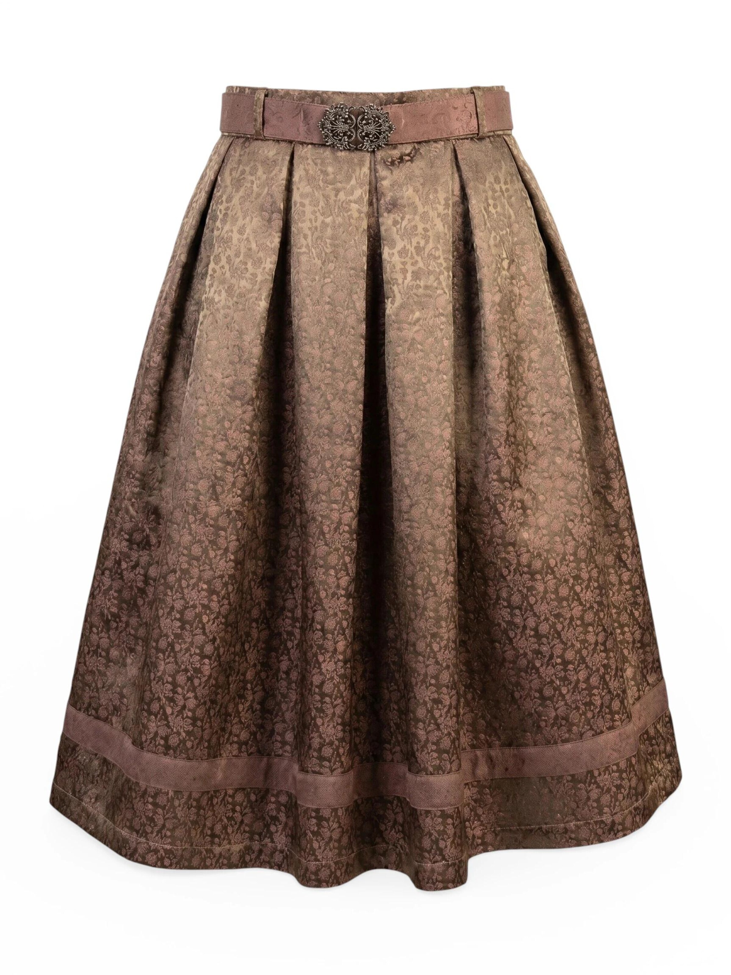 Trachtl Traditional skirt 'Giselle Khaki' in Green: front