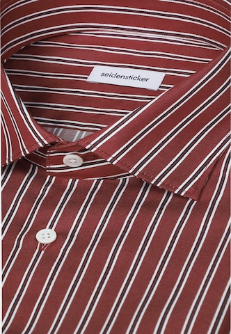 SEIDENSTICKER Slim Fit Businesshemd in Rot