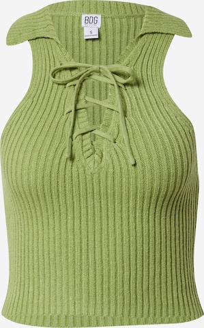 Top in maglia di BDG Urban Outfitters in verde: frontale