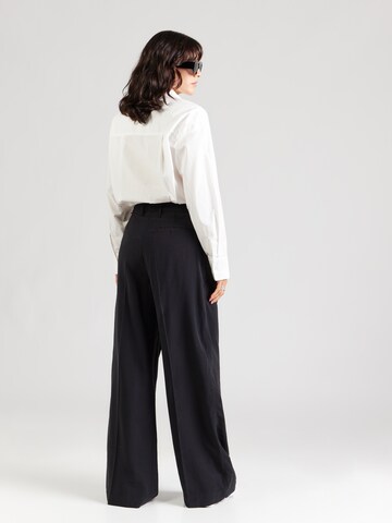 G-STAR Wide leg Bandplooibroek 'Fluid' in Zwart