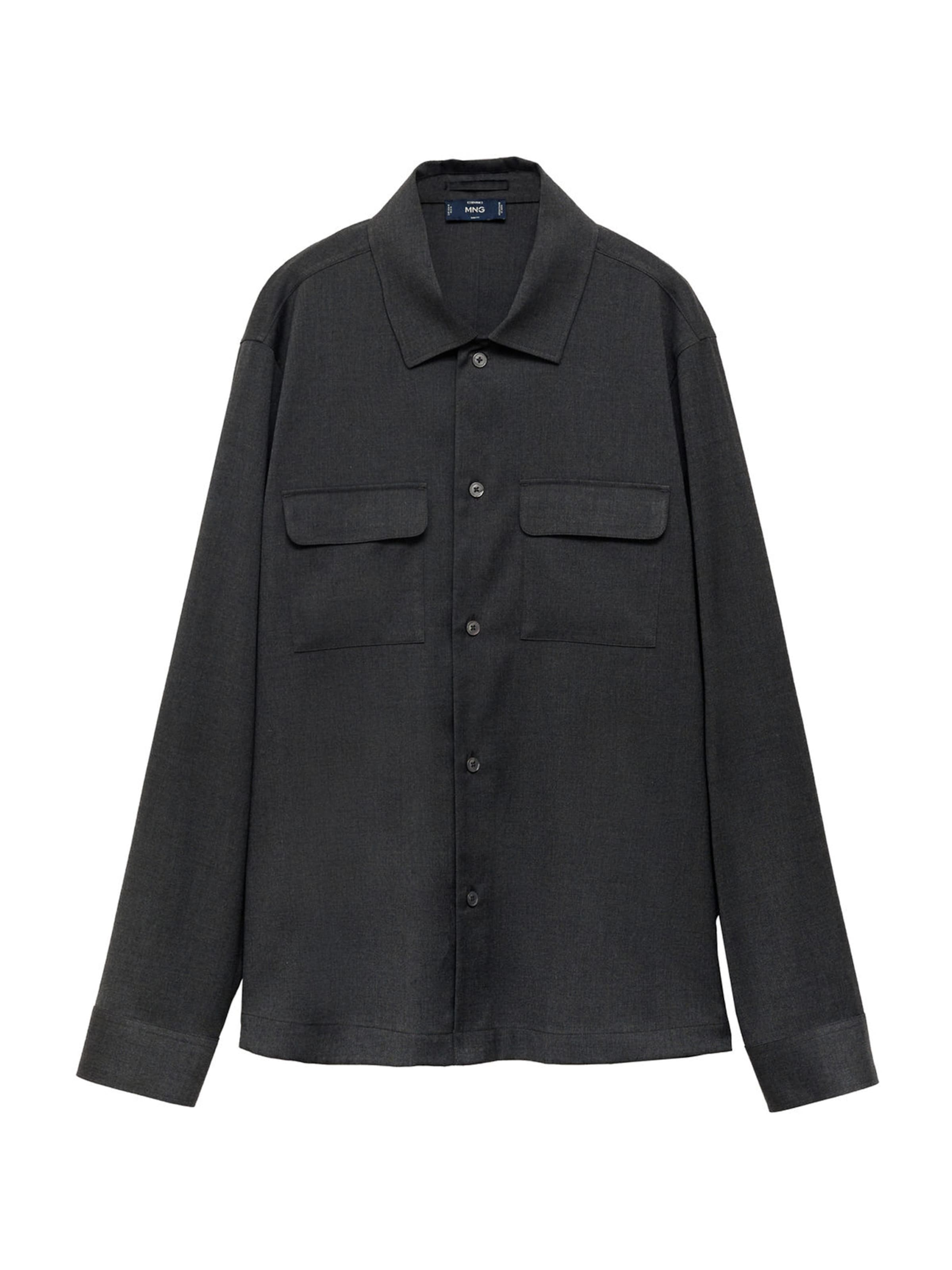 MANGO MAN Regular fit Overhemd &#x27;MARIUS&#x27; in Grijs: voorkant