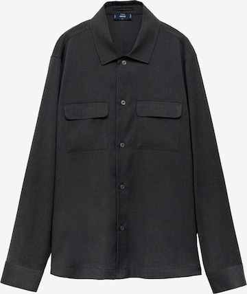 MANGO MAN Koszula 'MARIUS' w kolorze szary: przód