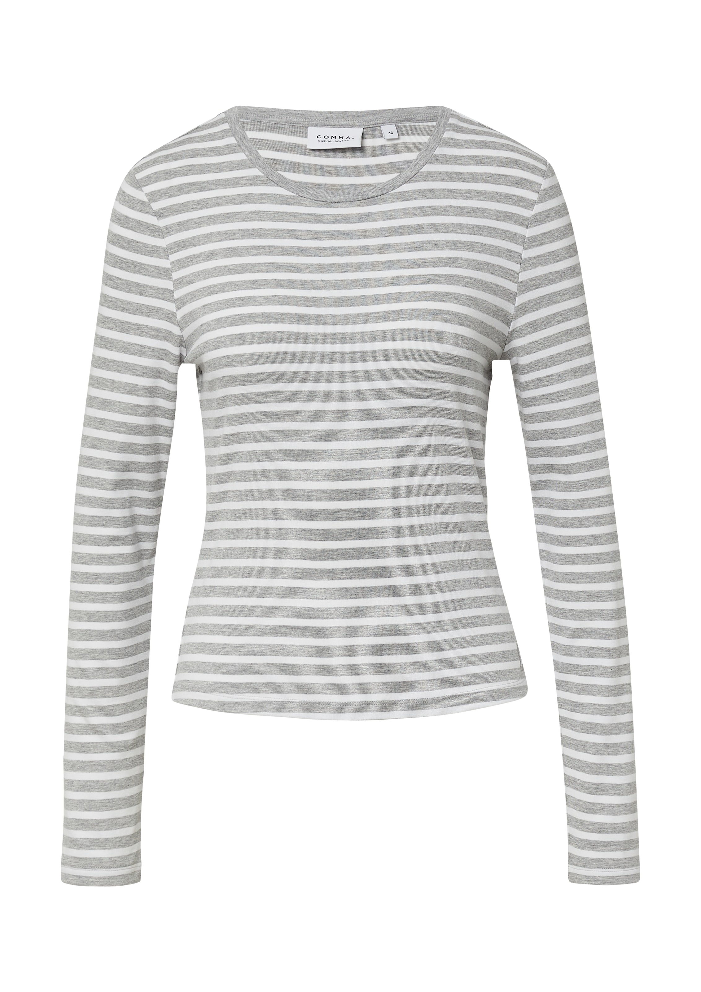 comma casual identity Shirt in Grau: Vorderseite