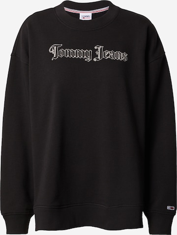 Tommy Jeans - Sweatshirt 'GRUNGE' em preto: frente